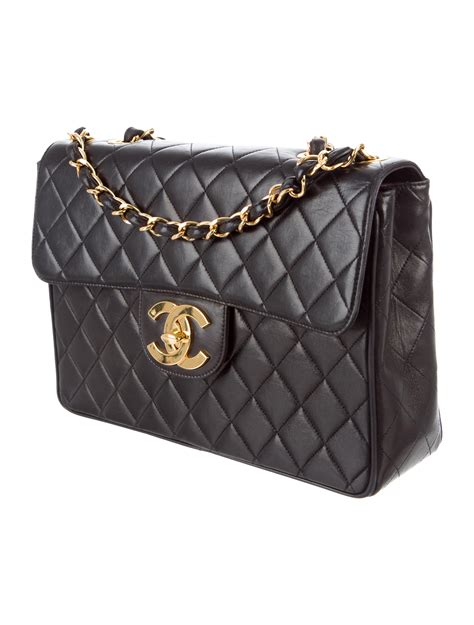 giant chanel flap bag|authentic chanel classic flap bag.